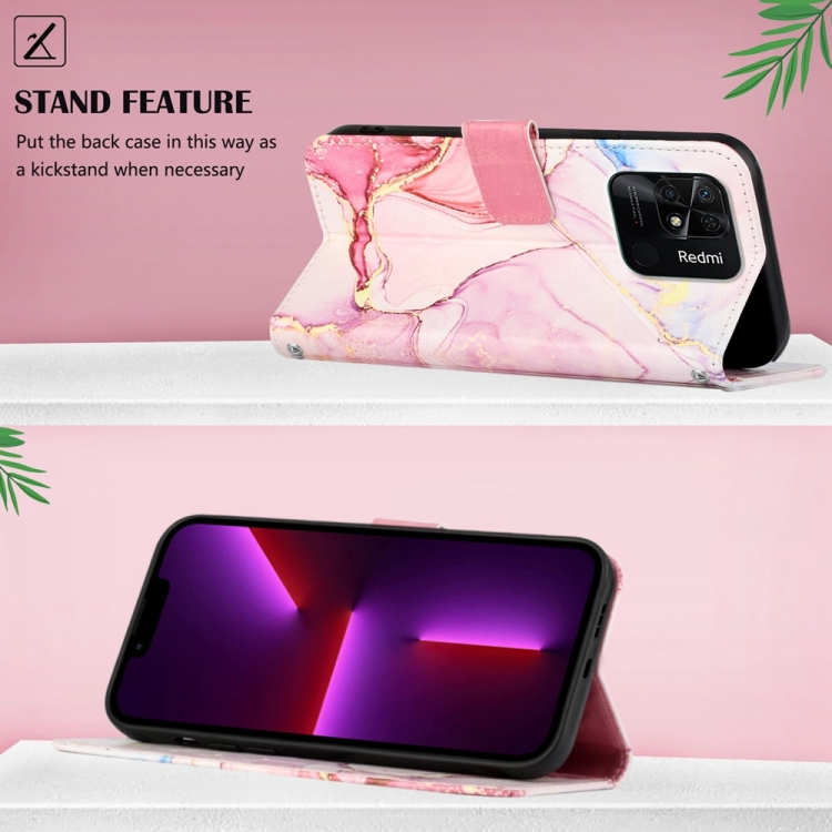  Xiaomi Redmi 10C Fodral Marmor Roséguld