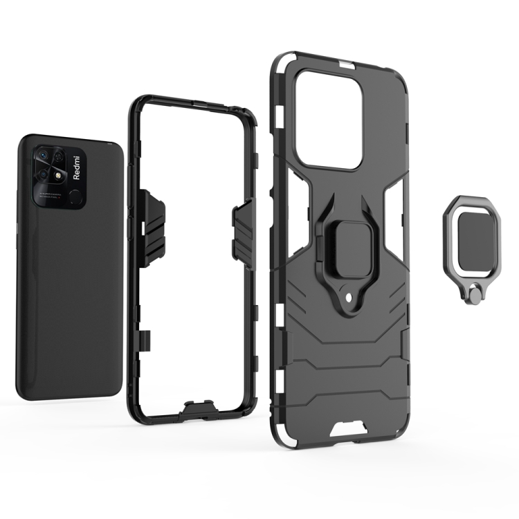  Xiaomi Redmi 10C Skal Hybrid Ring Röd