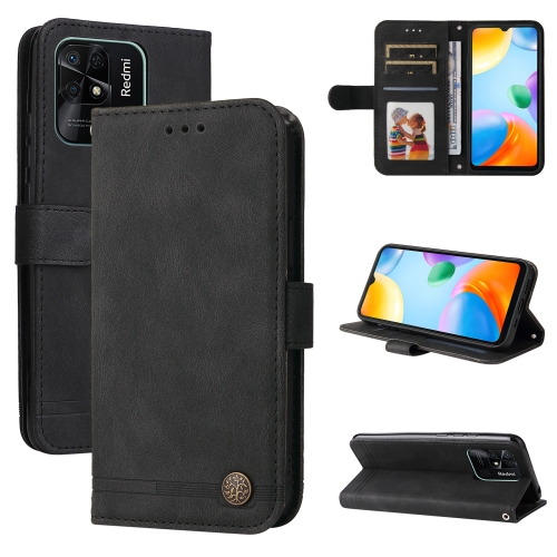  Xiaomi Redmi 10C Fodral Skin Touch Läder Svart
