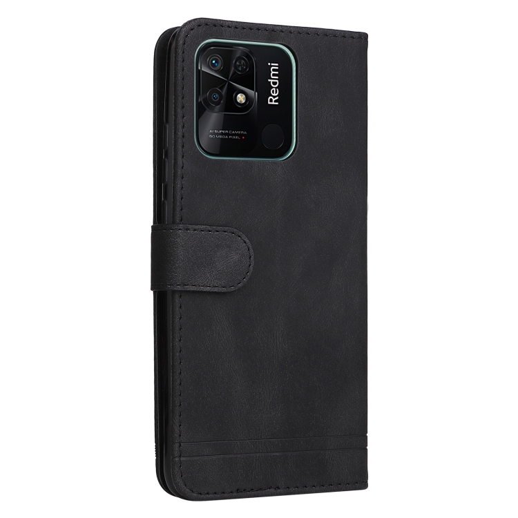 Xiaomi Redmi 10C Fodral Skin Touch Läder Svart