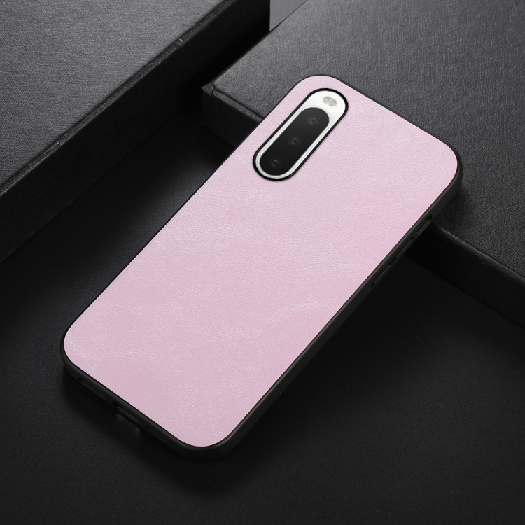  Sony Xperia 10 IV Skal Läderbelagt Läder Roséguld
