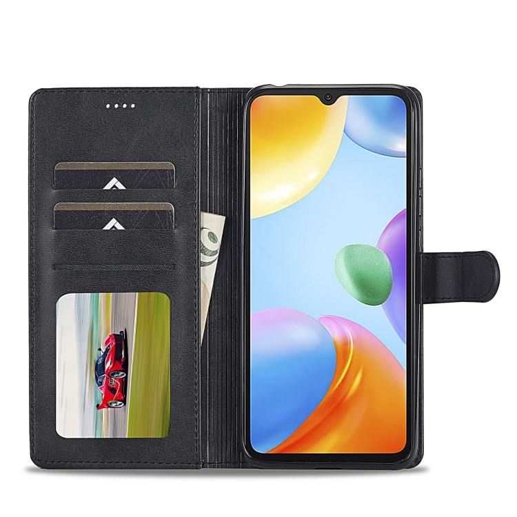 LC.IMEEKE LC.IMEEKE Xiaomi Redmi 10C Fodral Läder Svart