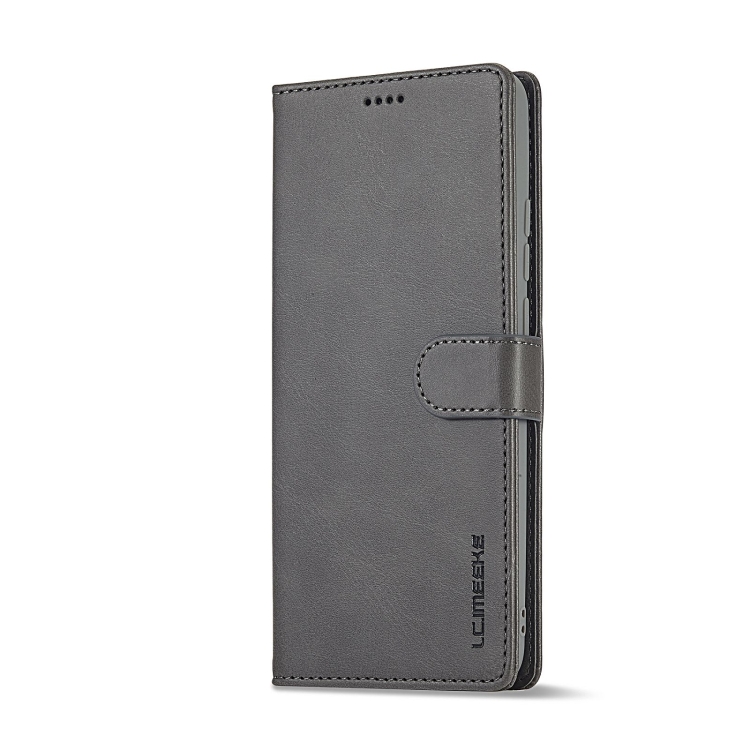LC.IMEEKE LC.IMEEKE Xiaomi Redmi 10C Fodral Läder Grå