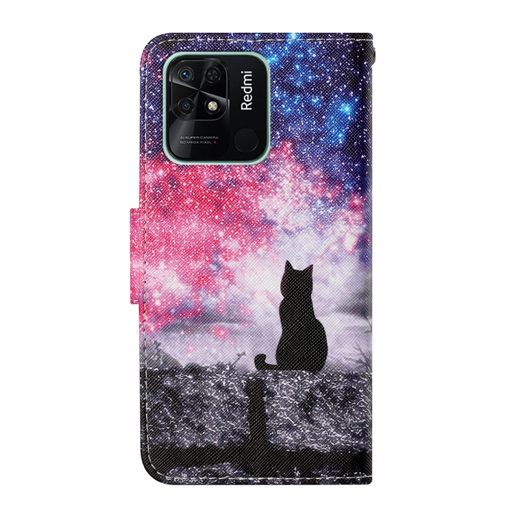  Xiaomi Redmi 10C Fodral Med Tryck Galaxy Cat
