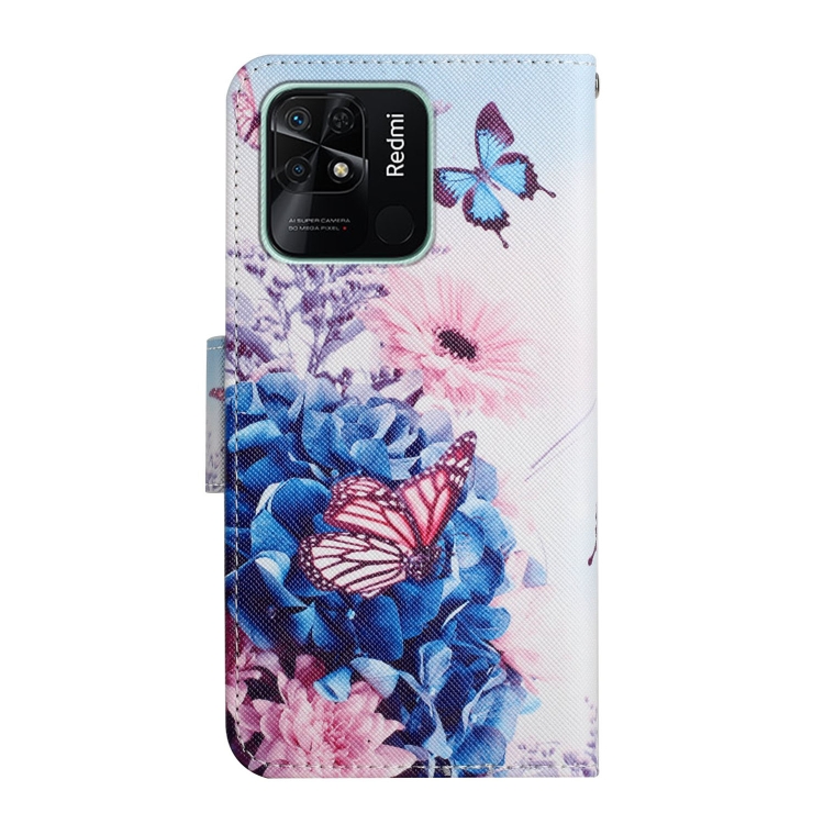  Xiaomi Redmi 10C Fodral Med Tryck Lila Fjäril