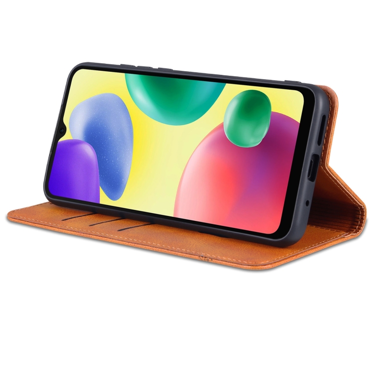 AZNS AZNS Xiaomi Redmi 10C Fodral Flip Läder Brun