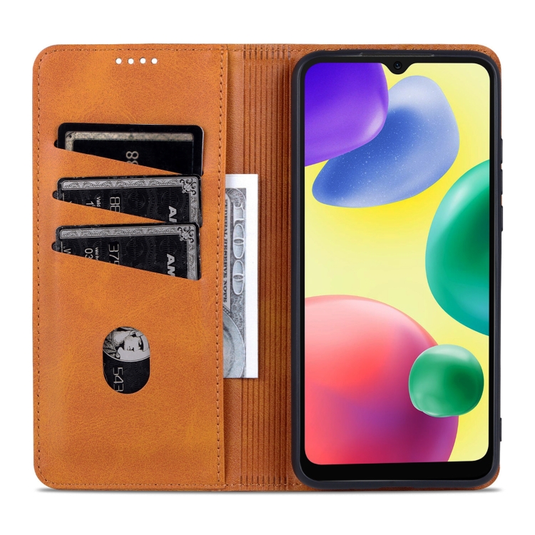 AZNS AZNS Xiaomi Redmi 10C Fodral Flip Läder Brun