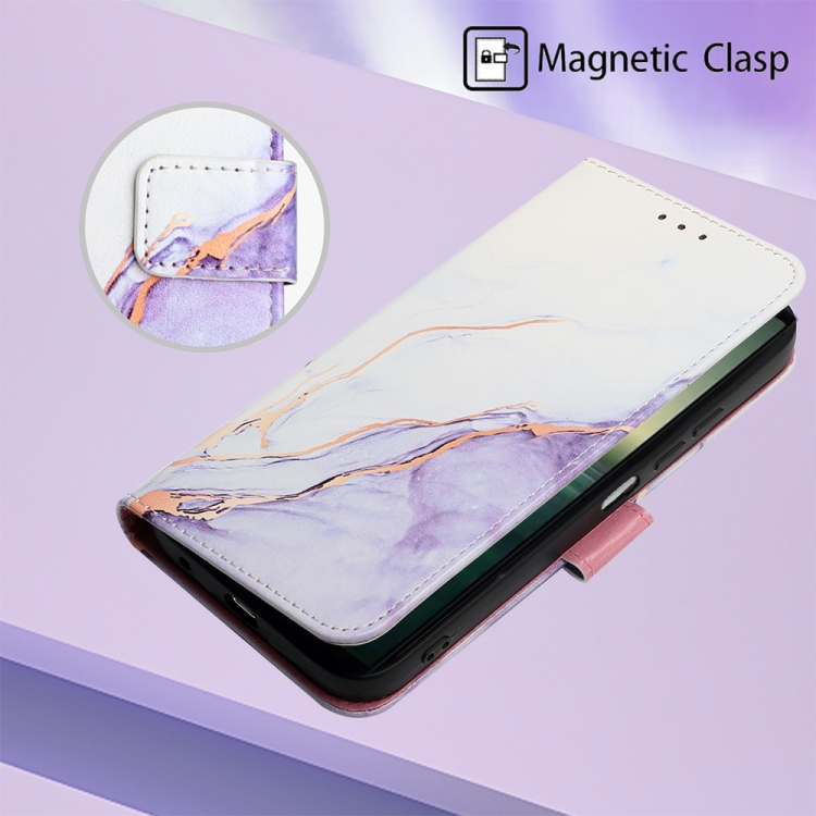  Sony Xperia 1 IV Fodral Marmor Vit/Lila
