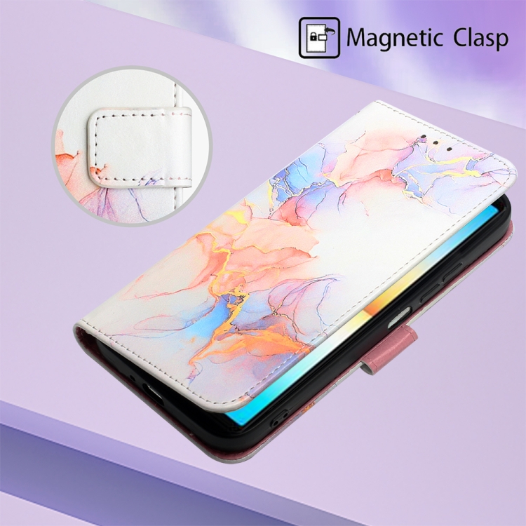 Sony Xperia 10 IV Fodral Marmor Galaxy Vit