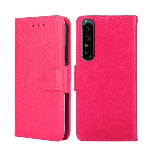  Sony Xperia 1 IV Fodral Crazy Horse Läder Rosa