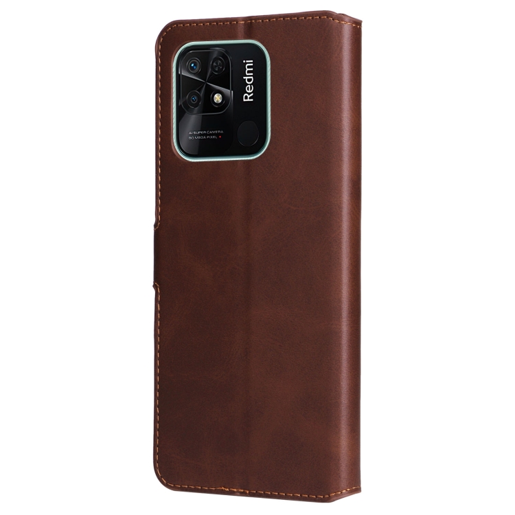  Xiaomi Redmi 10C Fodral Läder Brun