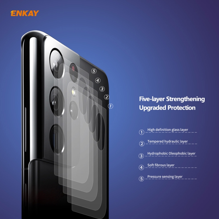 ENKAY ENKAY Samsung Galaxy S21 Ultra Linsskydd Härdat Glas