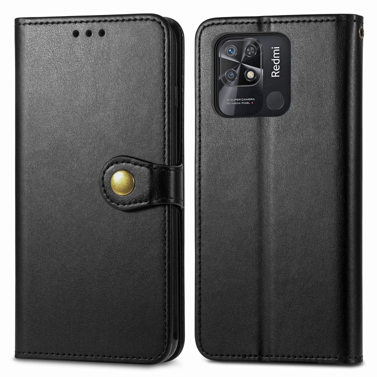  Xiaomi Redmi 10C Fodral Retro Solid Svart