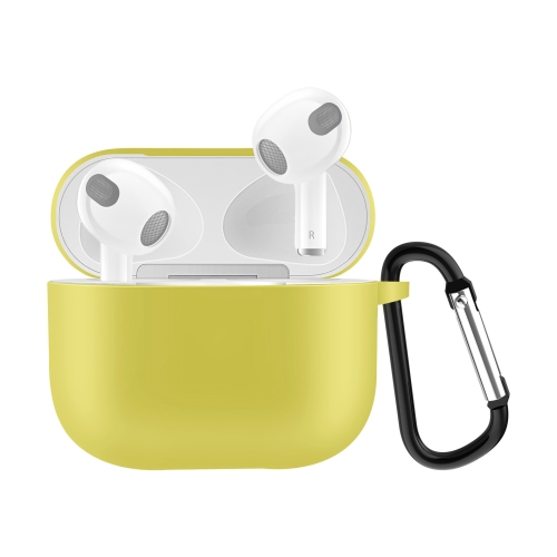  AirPods 3 Skal Silikon Karbinhake Gul