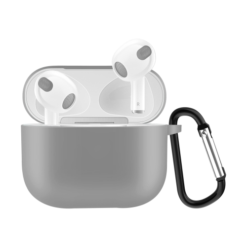  AirPods 3 Skal Silikon Karbinhake Grå