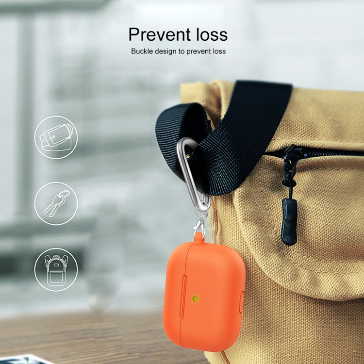  AirPods 3 Skal Silikon Med Krok Orange