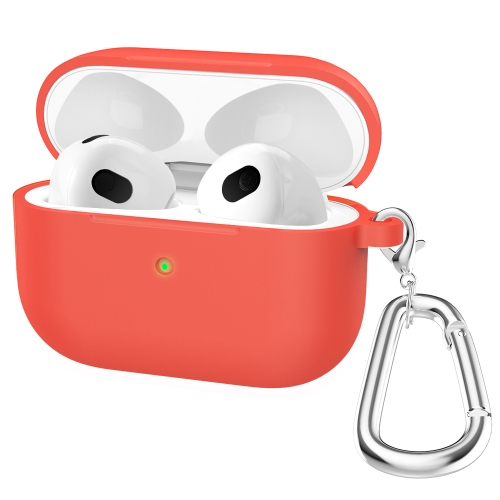  AirPods 3 Skal Silikon Med Krok Röd