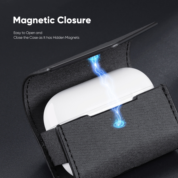 DUX DUCIS DUX DUCIS AirPods 3 Fodral PU-Läder Med Krok Svart