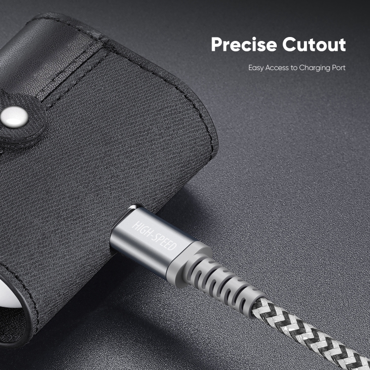 DUX DUCIS DUX DUCIS AirPods 3 Fodral PU-Läder Med Krok Svart