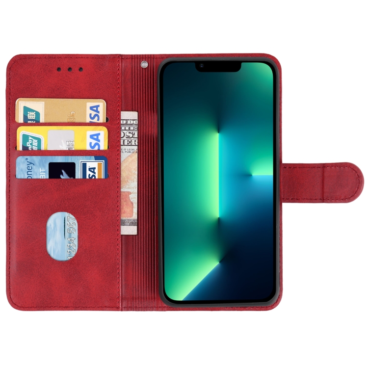  iPhone 14 Pro Max Fodral Läder Röd