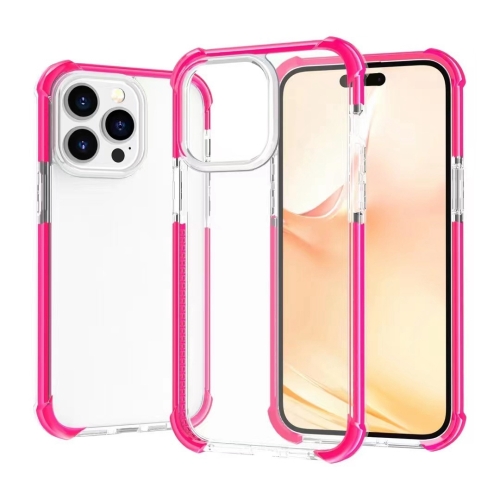  iPhone 14 Pro Max Skal Shockproof Akryl/TPU Transparent/Rosa