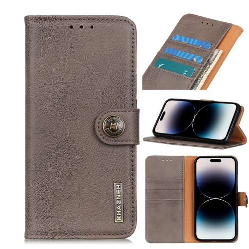 KHAZNEH KHAZNEH iPhone 14 Pro Max Fodral Läder Khaki