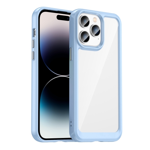  iPhone 14 Pro Max Skal Akryl/TPU Transparent/Blå