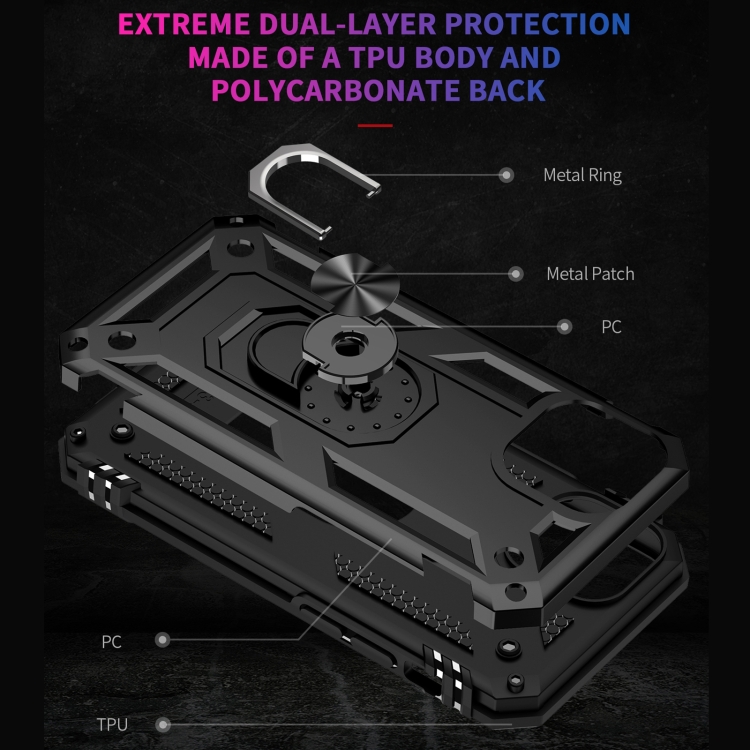  iPhone 14 Pro Max Skal Shockproof Hybrid Ring Svart