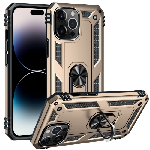  iPhone 14 Pro Max Skal Shockproof Hybrid Ring Guld