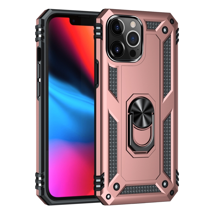  iPhone 14 Pro Max Skal Shockproof Hybrid Ring Roséguld