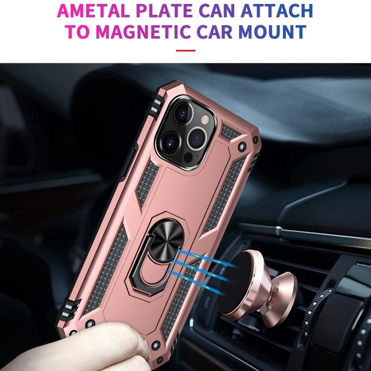  iPhone 14 Pro Max Skal Shockproof Hybrid Ring Roséguld