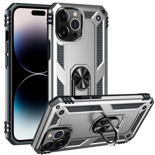  iPhone 14 Pro Max Skal Shockproof Hybrid Ring Silver