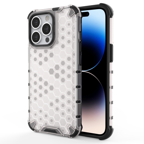  iPhone 14 Pro Max Skal Shockproof Honeycomb Hybrid Vit