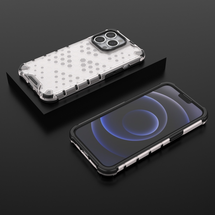  iPhone 14 Pro Max Skal Shockproof Honeycomb Hybrid Vit