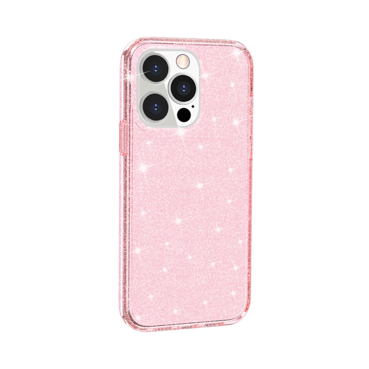  iPhone 14 Pro Max Skal Shockproof Glitter TPU Rosa