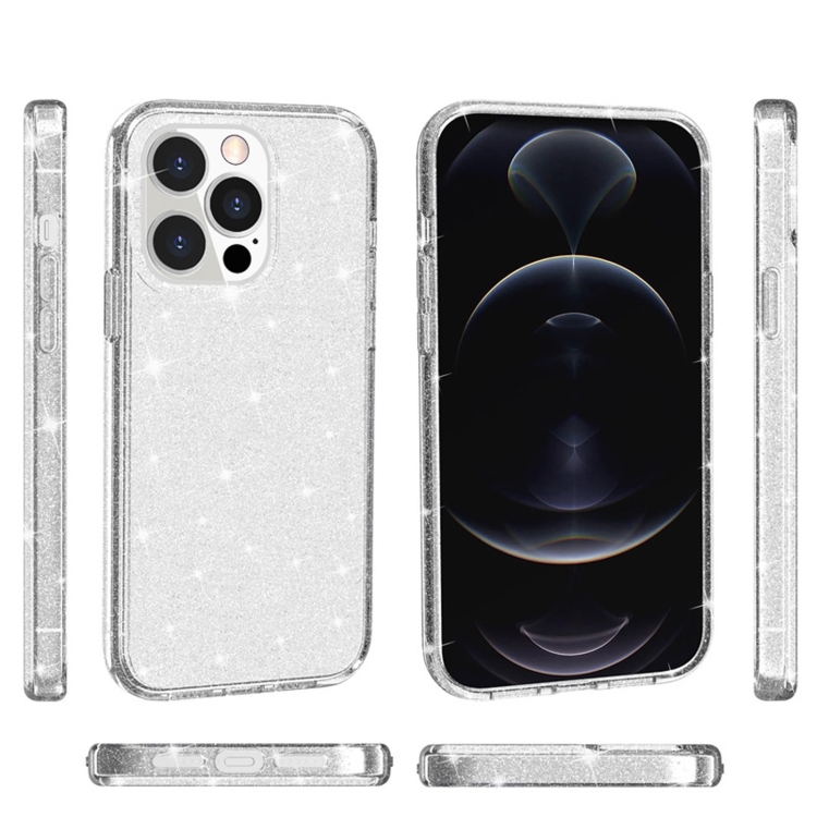  iPhone 14 Pro Max Skal Shockproof Glitter TPU Transparent