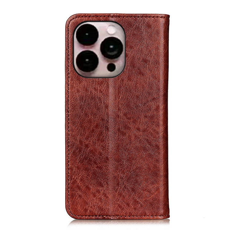  iPhone 14 Pro Max Fodral Flip Läder Brun