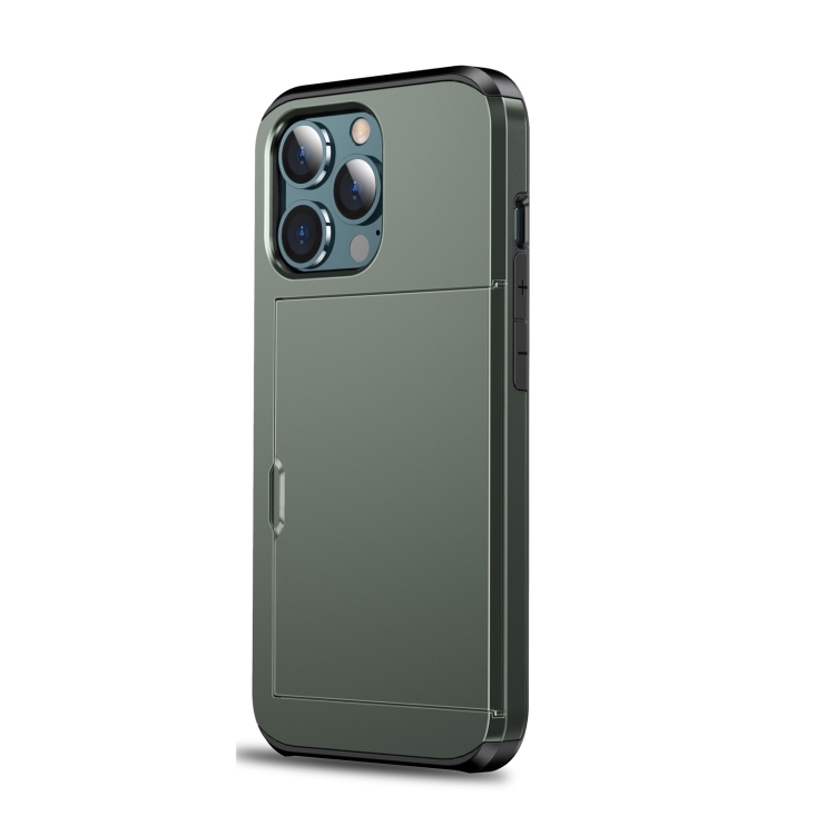  iPhone 14 Pro Max Skal Med Kortfack Mörk Grön