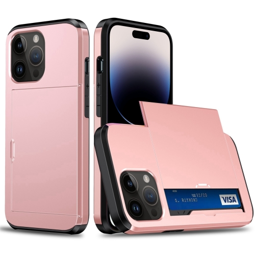  iPhone 14 Pro Max Skal Med Kortfack Roséguld
