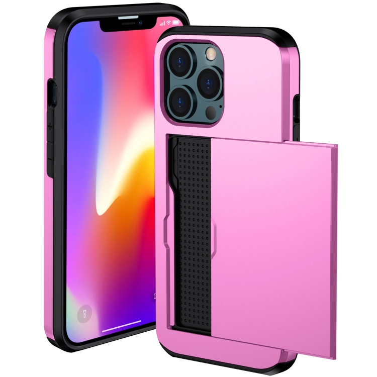  iPhone 14 Pro Max Skal Med Kortfack Rosa