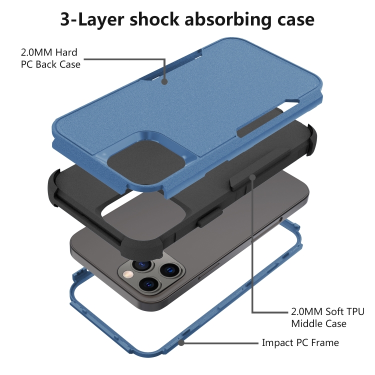  iPhone 14 Pro Max Skal Shockproof Hybrid Blå/Svart