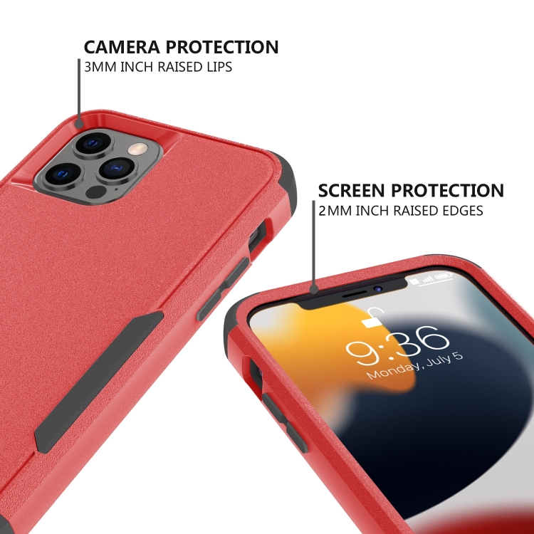  iPhone 14 Pro Max Skal Shockproof Hybrid Röd/Svart