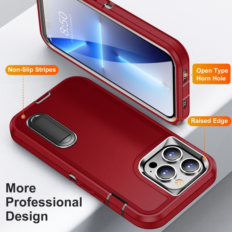  iPhone 14 Pro Max Skal 3in1 Shockproof Xtreme Röd/Svart