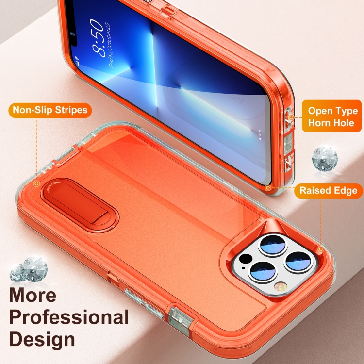  iPhone 14 Pro Max Skal 3in1 Shockproof Xtreme Transparent/Orange