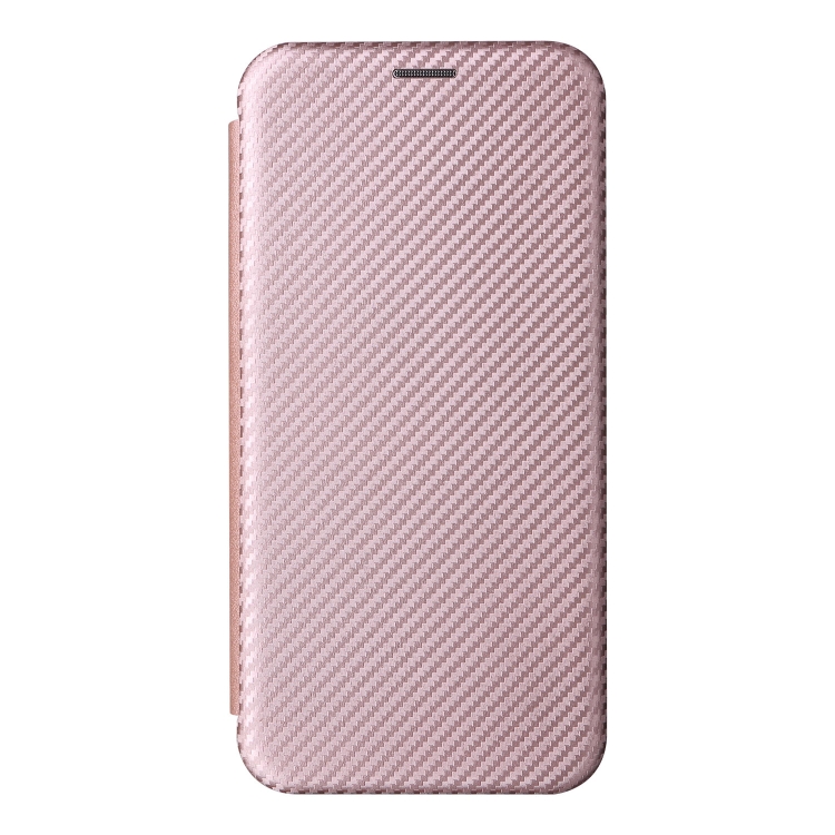  iPhone 14 Pro Max Fodral Flip Kolfiber Textur Roséguld