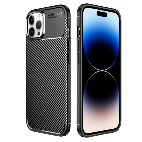  iPhone 14 Pro Max Skal Kolfiber Textur Svart