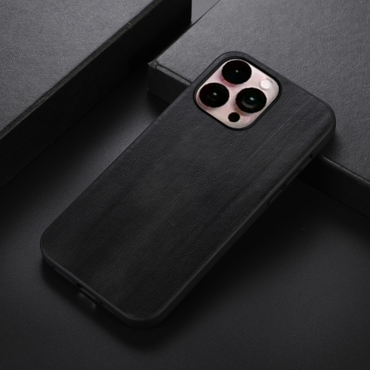  iPhone 14 Pro Max Skal PU Läder Svart