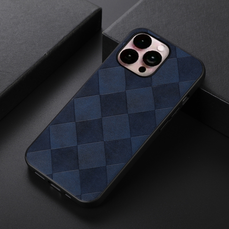 iPhone 14 Pro Max Skal Vävd Textur Blå