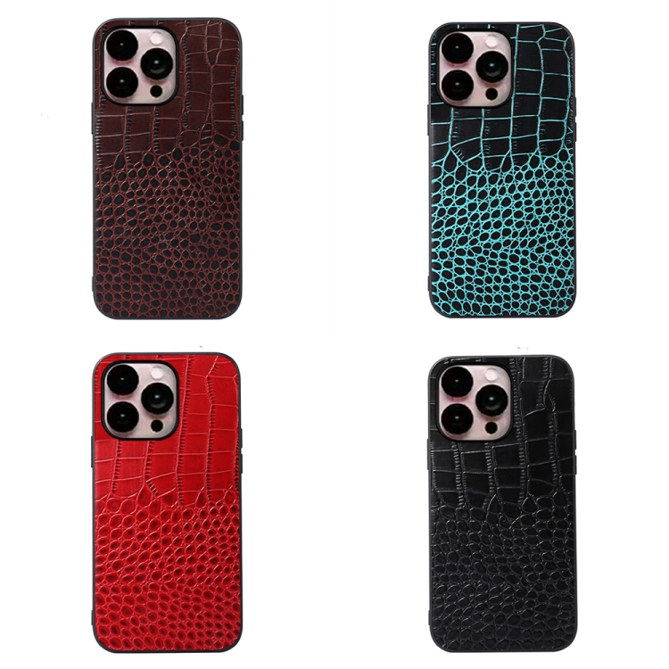  iPhone 14 Pro Max Skal Krokodil Textur Röd