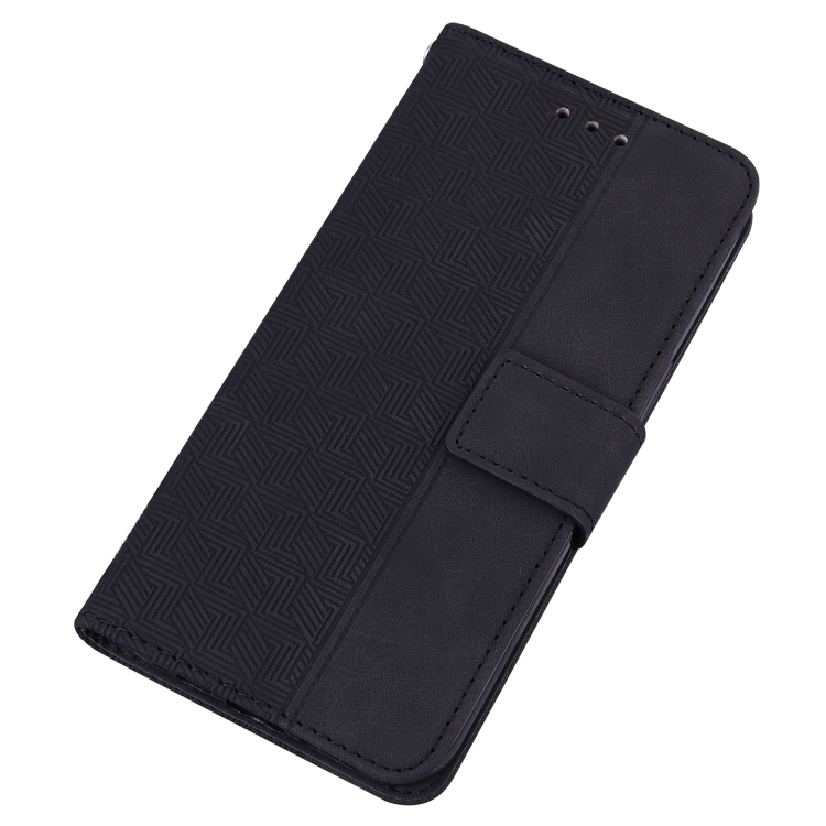  iPhone 14 Pro Max Fodral Geometrisk Läder Svart